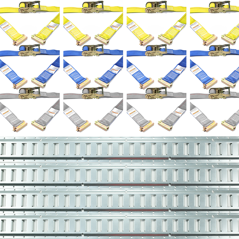 4Pack Ratchet Straps E Track Kit